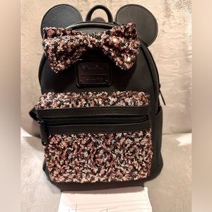 NWT BELLE BRONZE LOUNGEFLY BACKPACK
